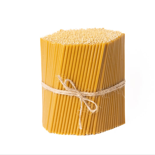 Dünne gelbe Bienenwachskerzen 16 cm – Großpackung 1–4 kg | CanBee