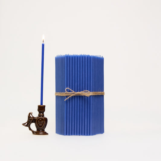 Candele sottili N60 blu, formato bulk (foto 1)