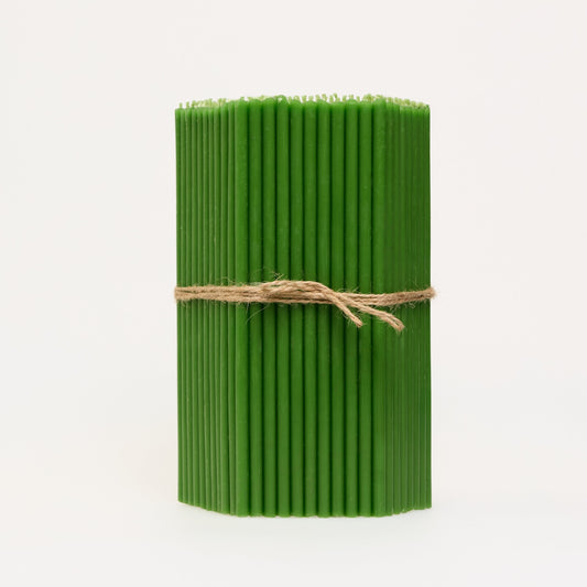 Dünne grüne Kerzen 21 cm – Großpackung 1–4 kg | CanBee