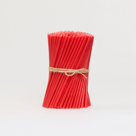 Dünne rote Bienenwachskerzen 18 cm – Großpackung 1–4 kg | CanBee