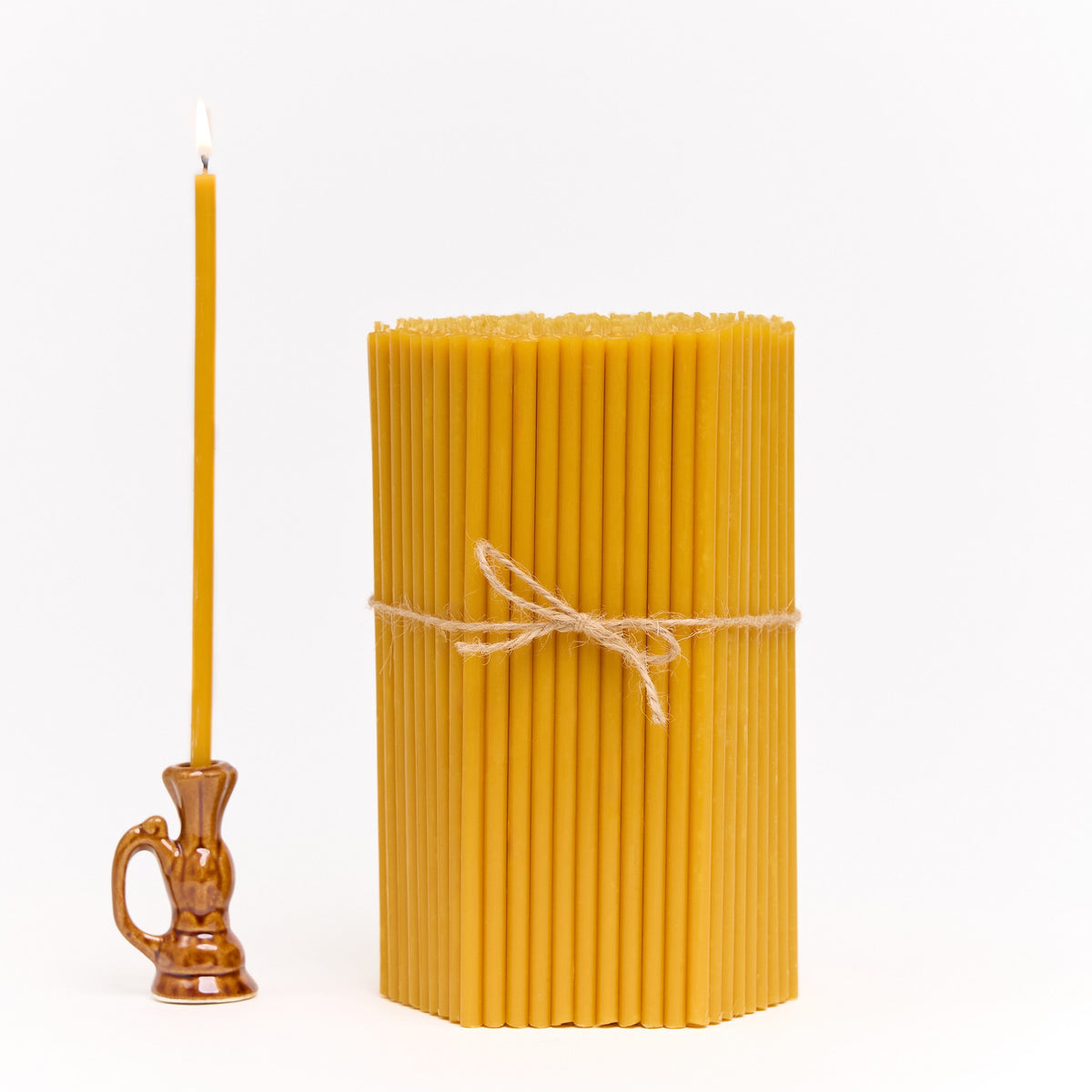 Candele sottili N60 gialle, formato bulk (foto 1)