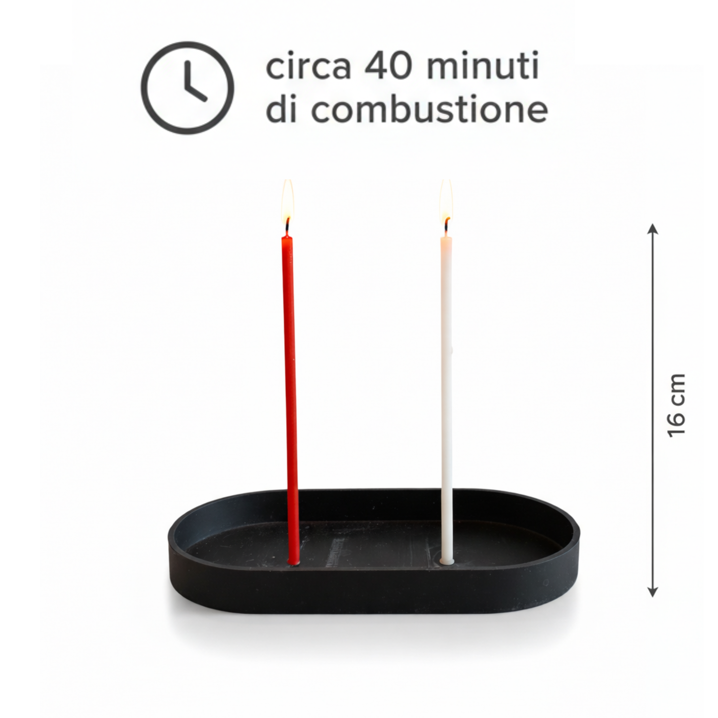 Set 50 Candele Sottili Rosse e Bianche 100% Cera d’Api Naturale – 16 cm per Meditazione e Yoga – CanBee