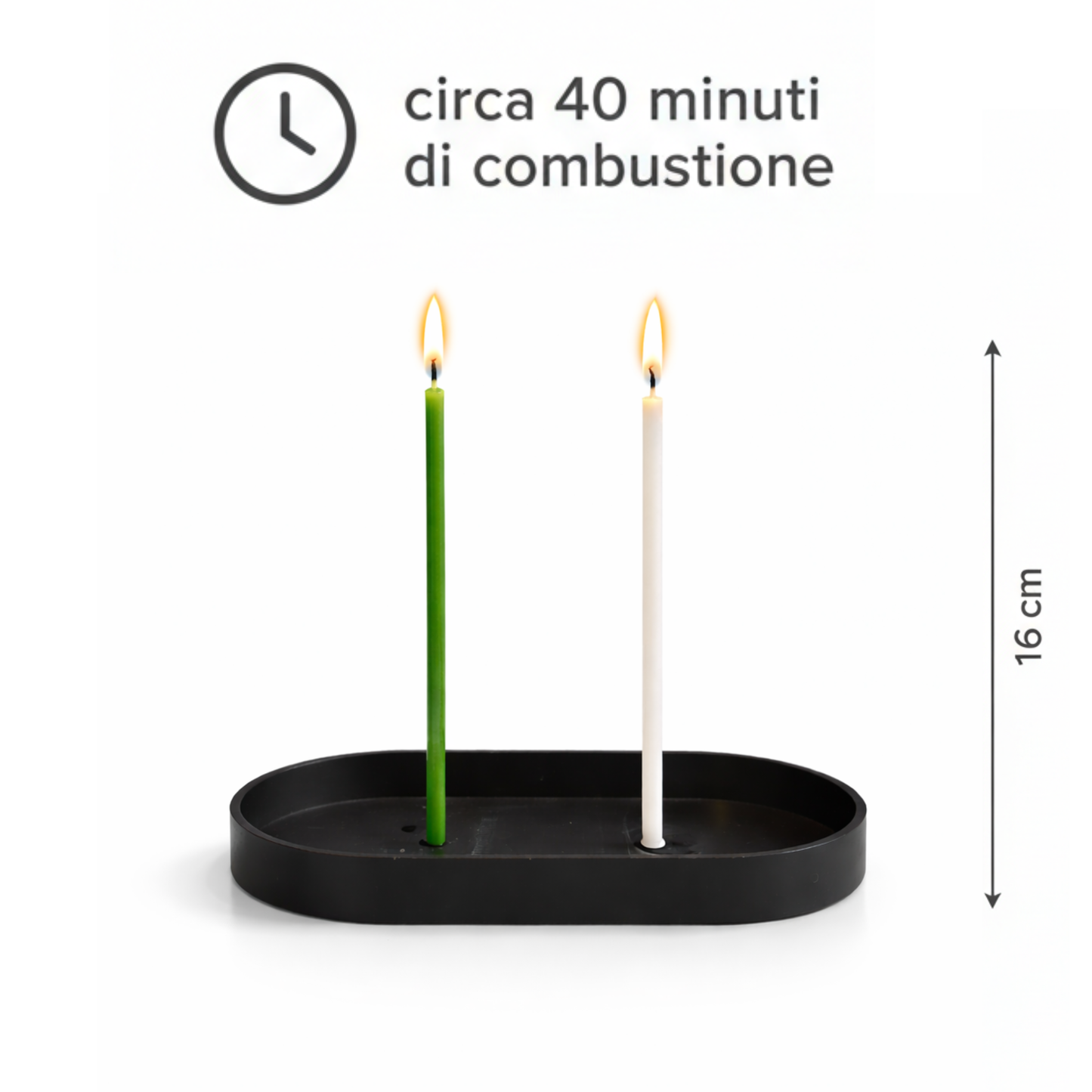 Set 50 Candele Sottili Bianche e Verdi in 100% Cera d’Api Naturale – 16 cm per Meditazione, Yoga e Benessere Naturale – CanBee