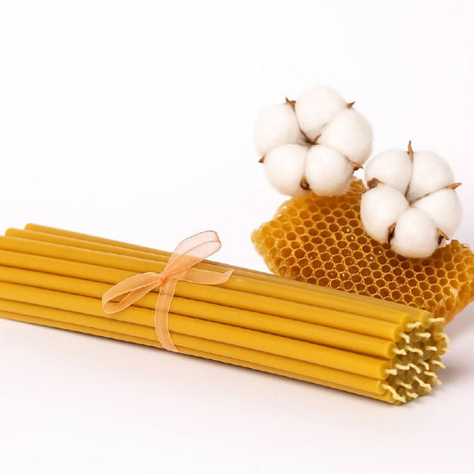 CanBee | Candele in Cera d’Api Naturale | 16 cm | Ø 5 mm | 40 min | №140 | Confezione da 50 Pezzi