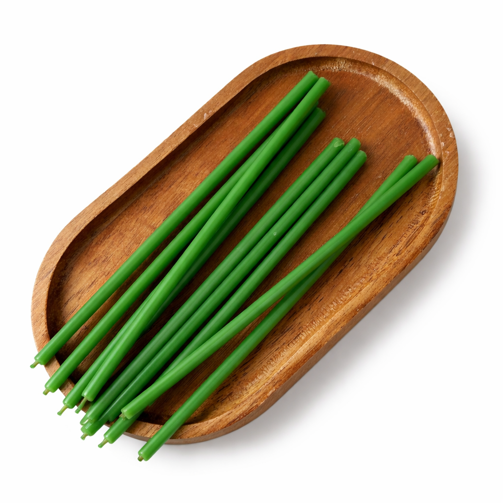 Candele Sottili Verdi in Cera d’Api Naturale | Rituali, Meditazione e Altare | 16 cm |  Ø 5 mm | Durata 40 min | 50 Pezzi | CanBee