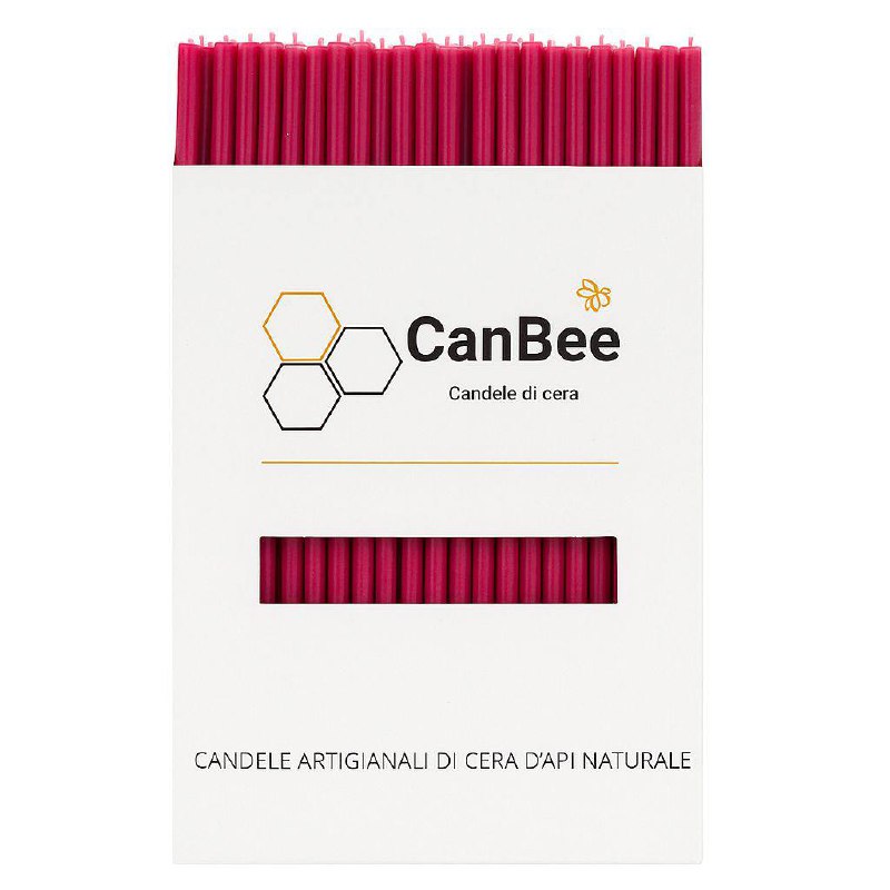 Candele Sottili Rosse in Cera d’Api Naturale | Rituali, Meditazione e Altare | 16 cm | Ø 5 mm | Durata 40 min | 50 Pezzi | CanBee